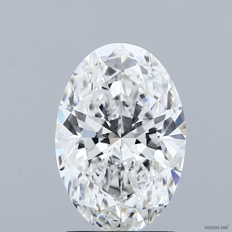 2.06 Carat Oval Lab Grown Diamond, Excellent Polish, F Color, VVS1 Clarity