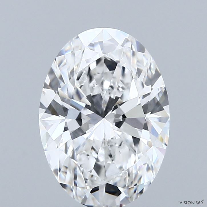 2.07 Carat Oval Lab Grown Diamond, Excellent Polish, D Color, VVS2 Clarity