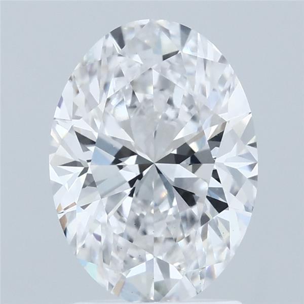2.08 Carat Oval Lab Grown Diamond, Excellent Polish, D Color, VS1 Clarity