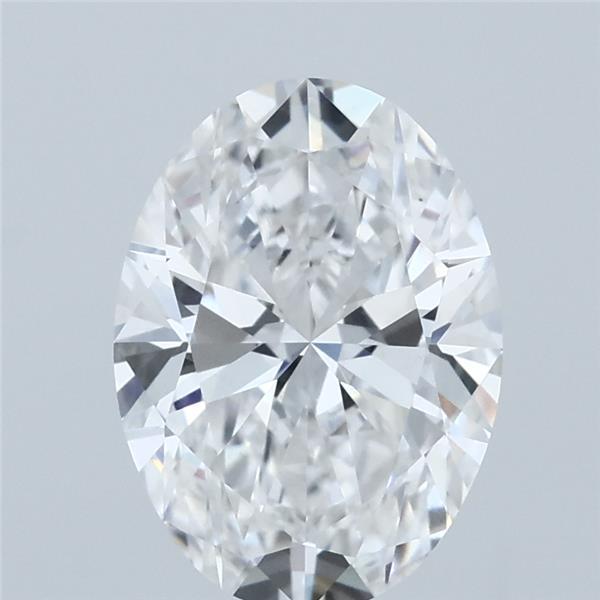 2.09 Carat Oval Lab Grown Diamond, Excellent Polish, D Color, VVS2 Clarity