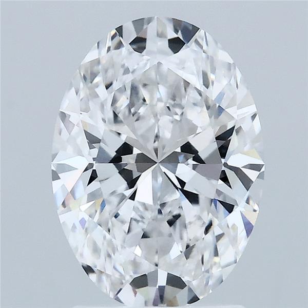 2.10 Carat Oval Lab Grown Diamond, Excellent Polish, D Color, VVS2 Clarity