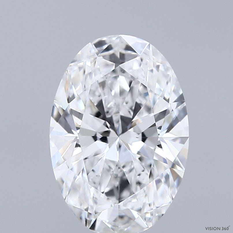 2.42 Carat Oval Lab Grown Diamond, Excellent Polish, E Color, VVS1 Clarity