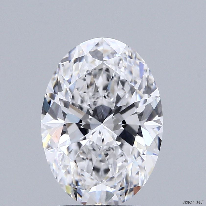 2.50 Carat Oval Lab Grown Diamond, Excellent Polish, D Color, VS1 Clarity