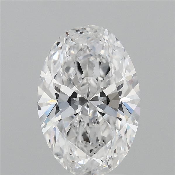 2.92 Carat Oval Lab Grown Diamond, Excellent Polish, D Color, FL Clarity