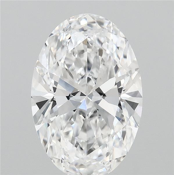 3.01 Carat Oval Lab Grown Diamond, Excellent Polish, D Color, IF Clarity