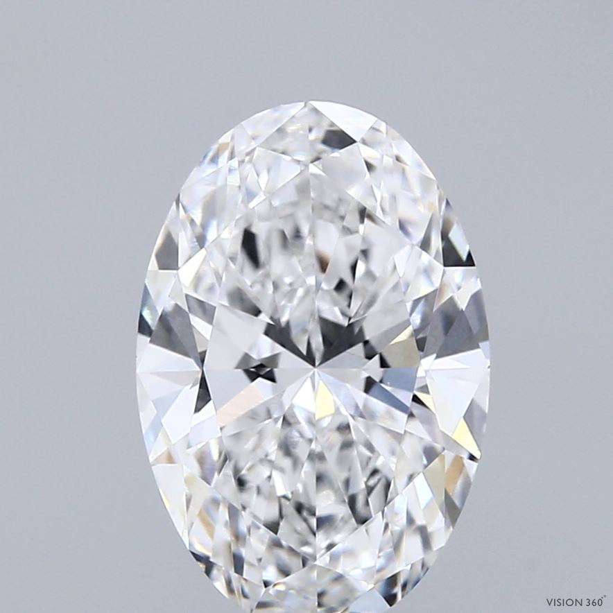 3.01 Carat Oval Lab Grown Diamond, Excellent Polish, E Color, VVS1 Clarity