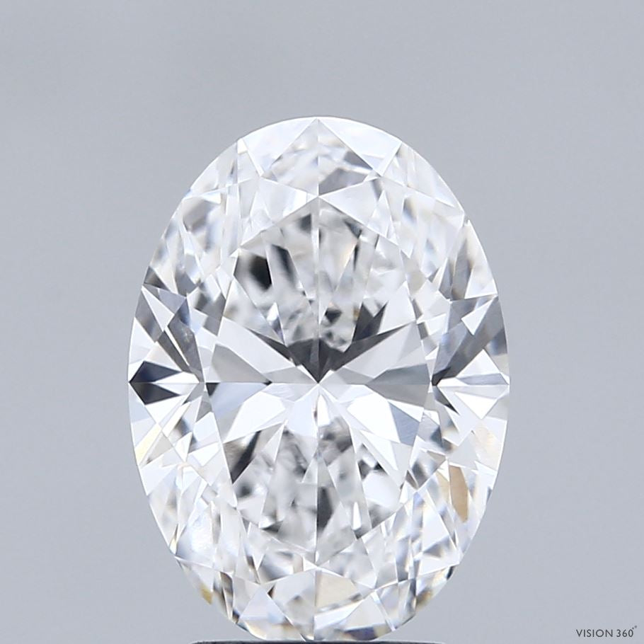 3.04 Carat Oval Lab Grown Diamond, Excellent Polish, E Color, VVS1 Clarity
