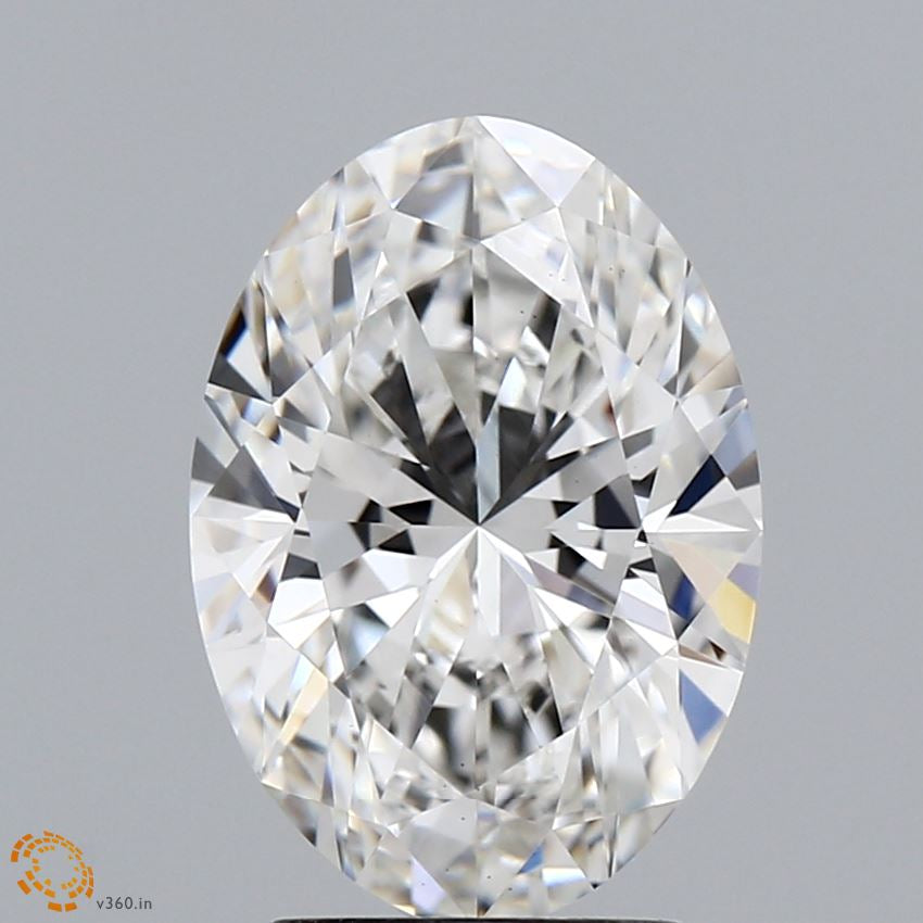 3.04 Carat Oval Lab Grown Diamond, Excellent Polish, G Color, VS1 Clarity