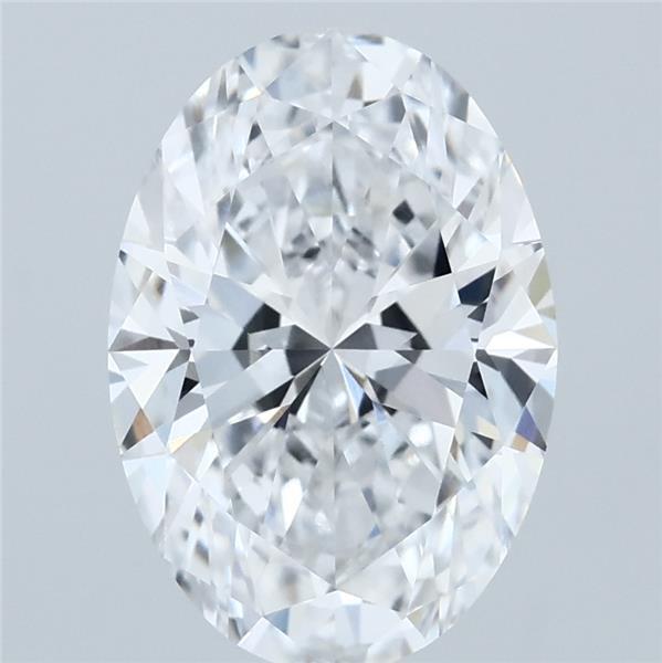 3.05 Carat Oval Lab Grown Diamond, Excellent Polish, D Color, VVS1 Clarity
