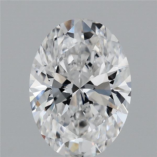 3.05 Carat Oval Lab Grown Diamond, Excellent Polish, E Color, IF Clarity