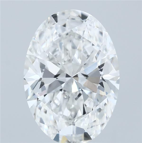 3.05 Carat Oval Lab Grown Diamond, Excellent Polish, E Color, VVS1 Clarity