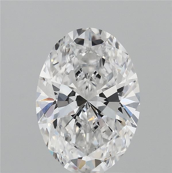 3.06 Carat Oval Lab Grown Diamond, Excellent Polish, D Color, IF Clarity