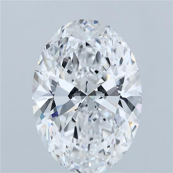 3.06 Carat Oval Lab Grown Diamond, Excellent Polish, D Color, VVS2 Clarity