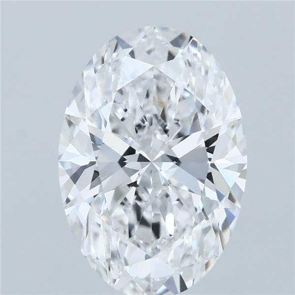 3.08 Carat Oval Lab Grown Diamond, Excellent Polish, D Color, VVS1 Clarity