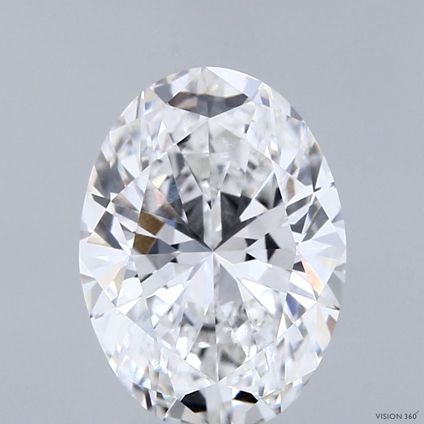 3.08 Carat Oval Lab Grown Diamond, Excellent Polish, E Color, VS1 Clarity