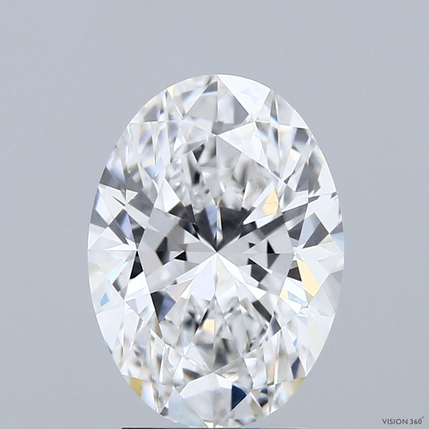 3.08 Carat Oval Lab Grown Diamond, Excellent Polish, E Color, VVS1 Clarity