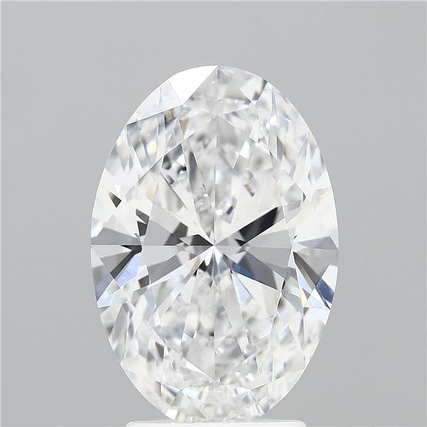 3.10 Carat Oval Lab Grown Diamond, Excellent Polish, D Color, VVS1 Clarity