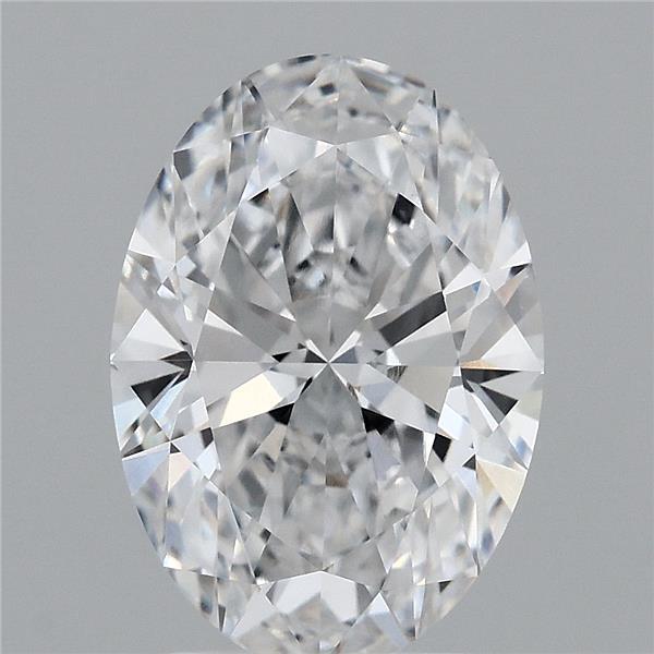 3.19 Carat Oval Lab Grown Diamond, Excellent Polish, D Color, VVS1 Clarity