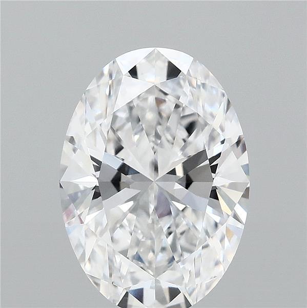 3.26 Carat Oval Lab Grown Diamond, Excellent Polish, D Color, VVS1 Clarity