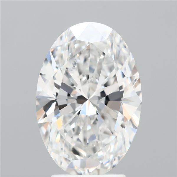3.54 Carat Oval Lab Grown Diamond, Excellent Polish, E Color, VVS1 Clarity