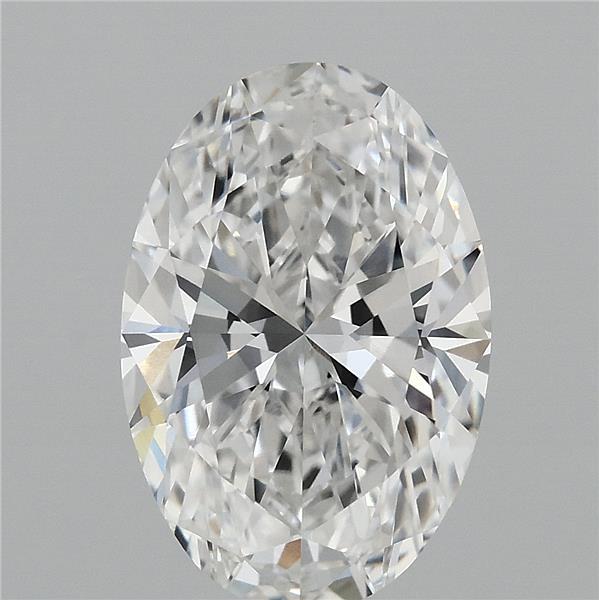 3.57 Carat Oval Lab Grown Diamond, Excellent Polish, E Color, VVS1 Clarity