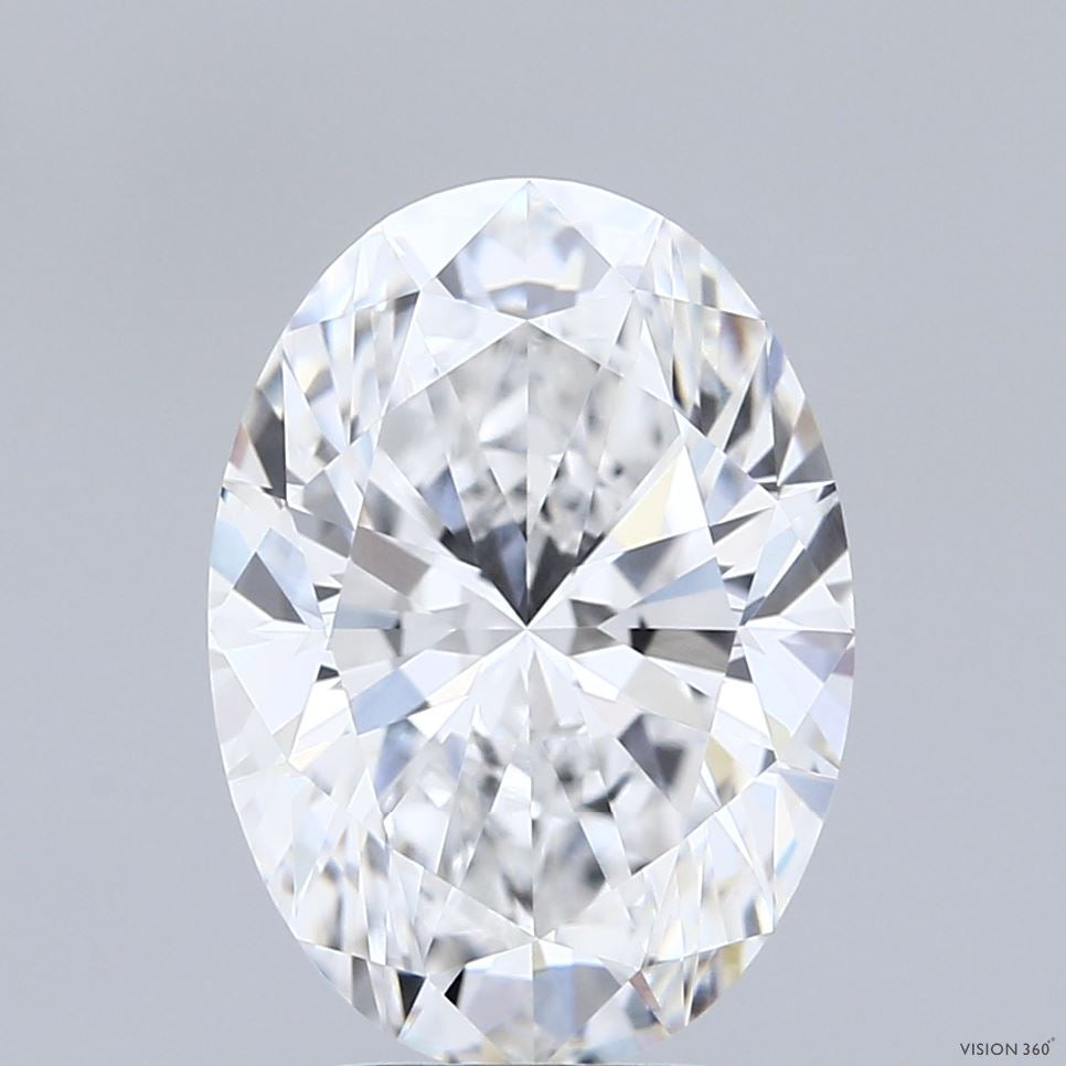 4.02 Carat Oval Lab Grown Diamond, Excellent Polish, D Color, VVS1 Clarity