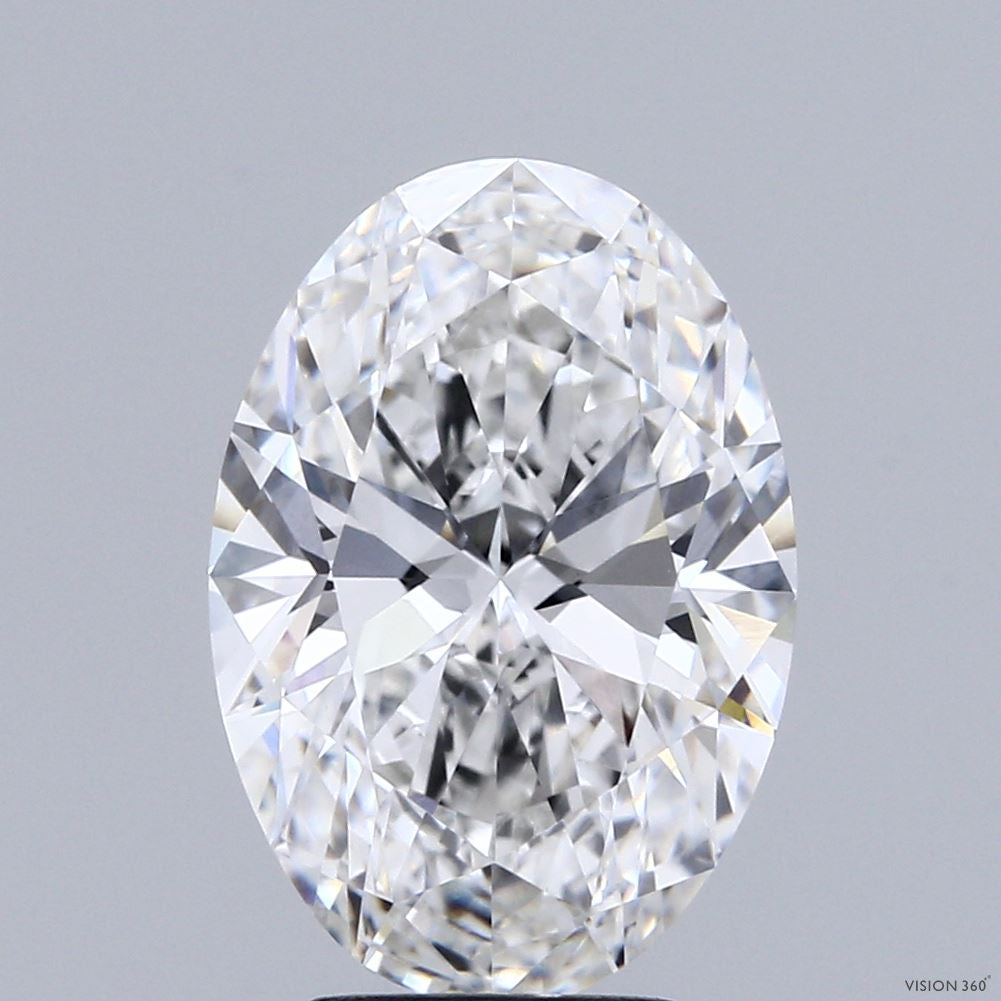 4.02 Carat Oval Lab Grown Diamond, Excellent Polish, E Color, VVS2 Clarity