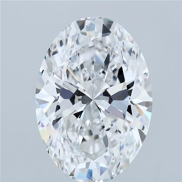 4.03 Carat Oval Lab Grown Diamond, Excellent Polish, D Color, VVS2 Clarity