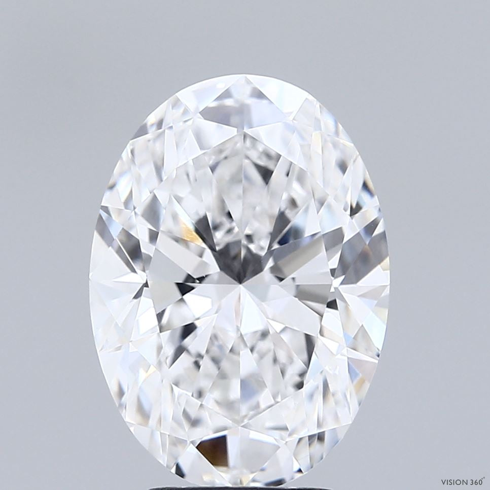 4.04 Carat Oval Lab Grown Diamond, Excellent Polish, E Color, VVS1 Clarity