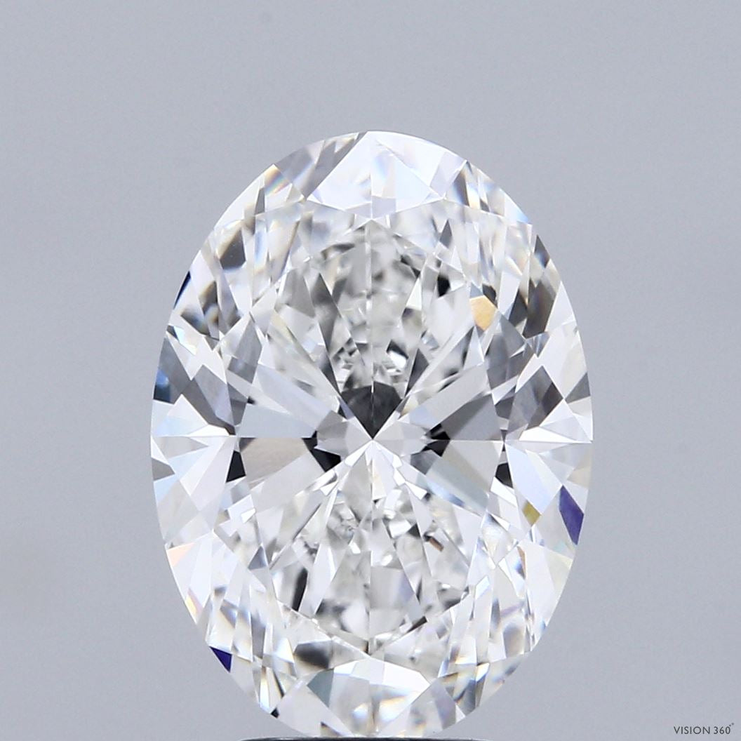 5.00 Carat Oval Lab Grown Diamond, Excellent Polish, E Color, VVS1 Clarity
