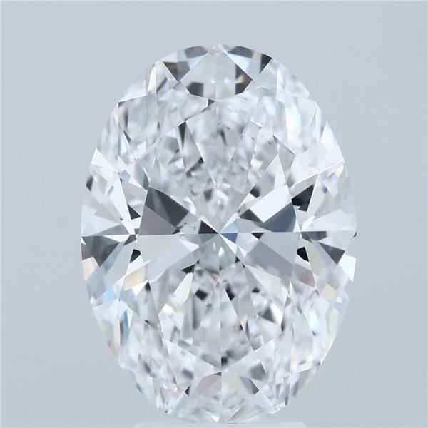 5.01 Carat Oval Lab Grown Diamond, Excellent Polish, D Color, VS2 Clarity