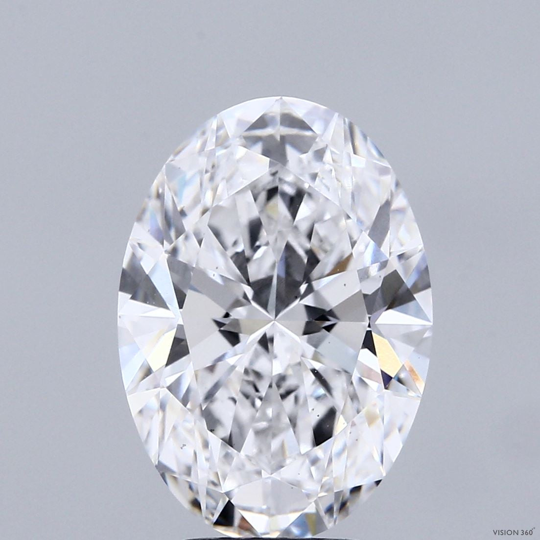 5.09 Carat Oval Lab Grown Diamond, Excellent Polish, D Color, VS2 Clarity