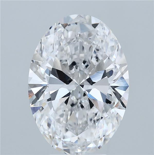 6.01 Carat Oval Lab Grown Diamond, Excellent Polish, D Color, VVS2 Clarity