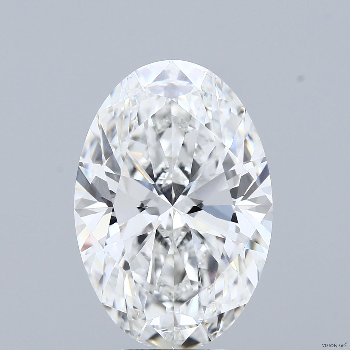 7.25 Carat Oval Lab Grown Diamond, Excellent Polish, F Color, VVS2 Clarity