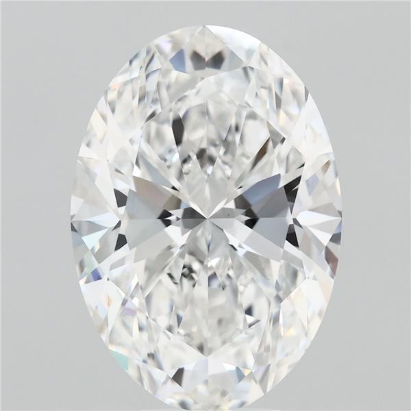 8.07 Carat Oval Lab Grown Diamond, Excellent Polish, F Color, VVS2 Clarity