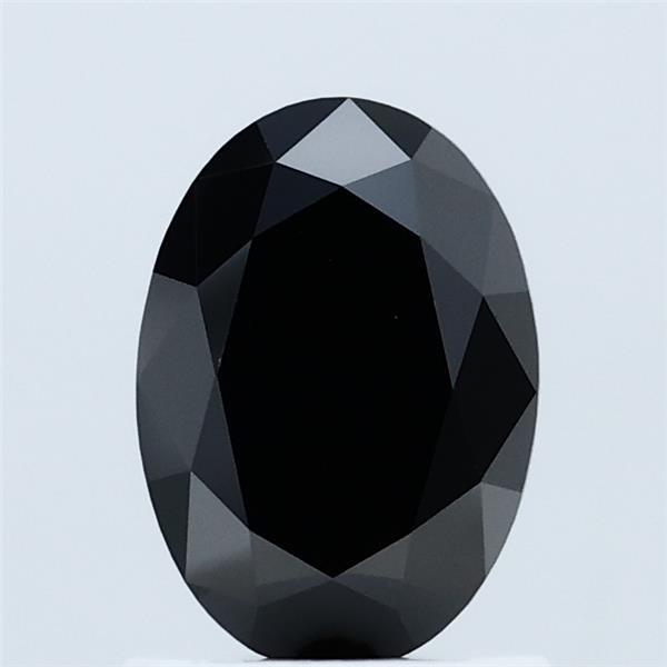 1.00 Carat Oval Lab Grown Diamond, Fancy Black Color