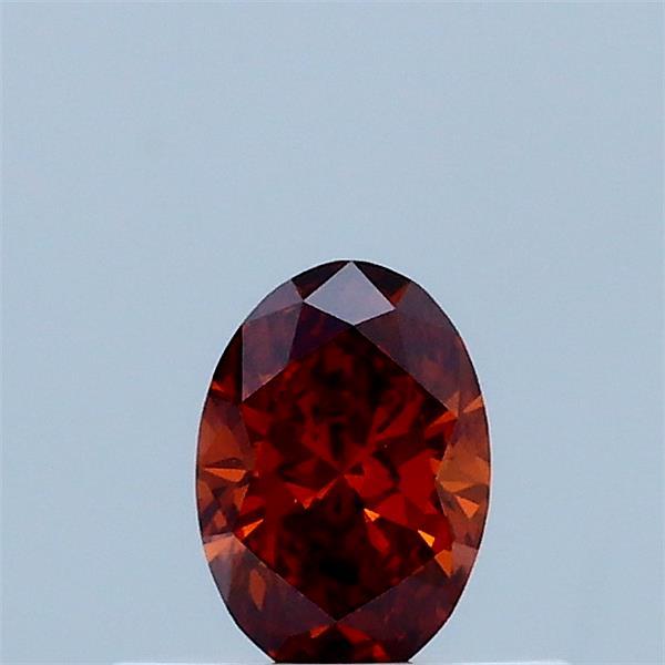 0.31 Carat Oval Lab Grown Diamond, Fancy Vivid Orange Color, VS1 Clarity