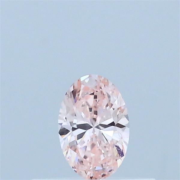 0.24 Carat Oval Lab Grown Diamond, Fancy Intense Pink Color, VS1 Clarity