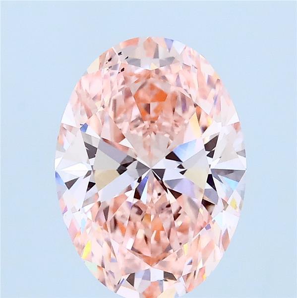 2.01 Carat Oval Lab Grown Diamond, Fancy Vivid Pink Color, VS2 Clarity