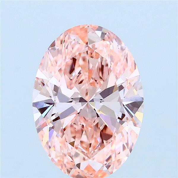2.01 Carat Oval Lab Grown Diamond, Fancy Vivid Pink Color, VS1 Clarity