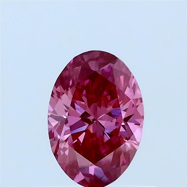 0.49 Carat Oval Lab Grown Diamond, Fancy Vivid Pink Color, VVS2 Clarity