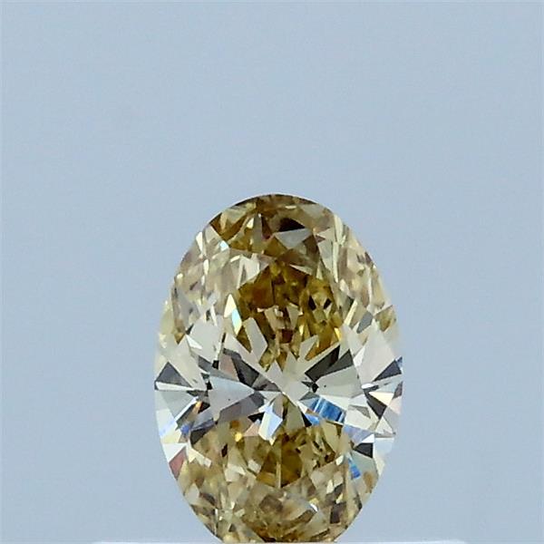 0.33 Carat Oval Lab Grown Diamond, Fancy Yellow Color, VS1 Clarity