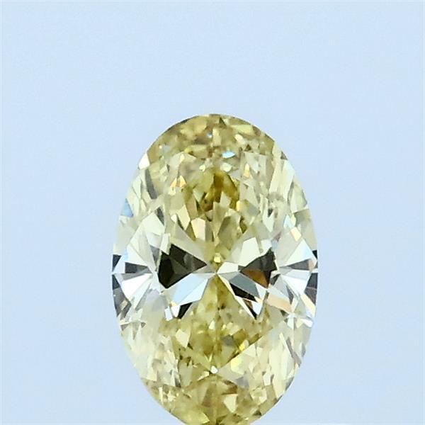 0.42 Carat Oval Lab Grown Diamond, Fancy Intense Yellow Color, VVS2 Clarity