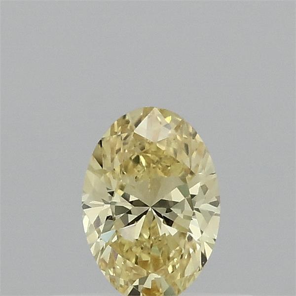0.37 Carat Oval Lab Grown Diamond, Fancy Vivid Yellow Color, VVS2 Clarity
