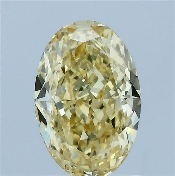 1.59 Carat Oval Lab Grown Diamond, Fancy Intense Yellow Color, VS1 Clarity