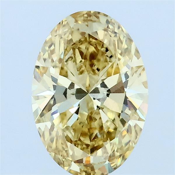 1.00 Carat Oval Lab Grown Diamond, Fancy Intense Yellow Color, VVS2 Clarity