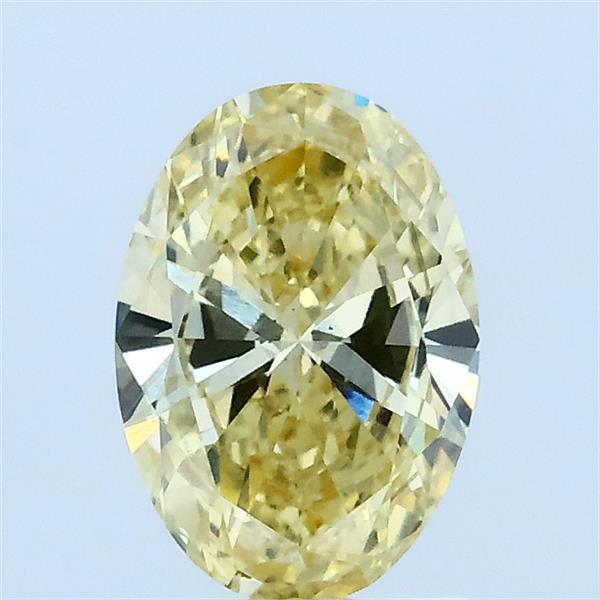 1.01 Carat Oval Lab Grown Diamond, Fancy Intense Yellow Color, VS2 Clarity