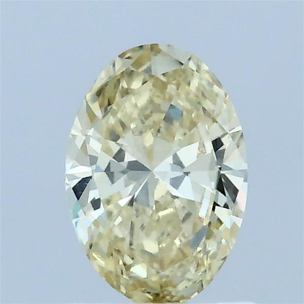 0.71 Carat Oval Lab Grown Diamond, Fancy Yellow Color, VVS2 Clarity
