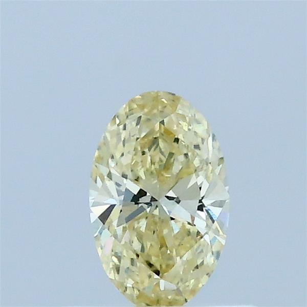 0.37 Carat Oval Lab Grown Diamond, Fancy Yellow Color, VVS2 Clarity