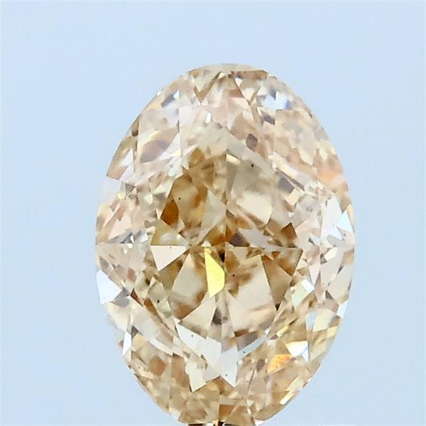 1.01 Carat Oval Lab Grown Diamond, Fancy Yellow Color, VS1 Clarity
